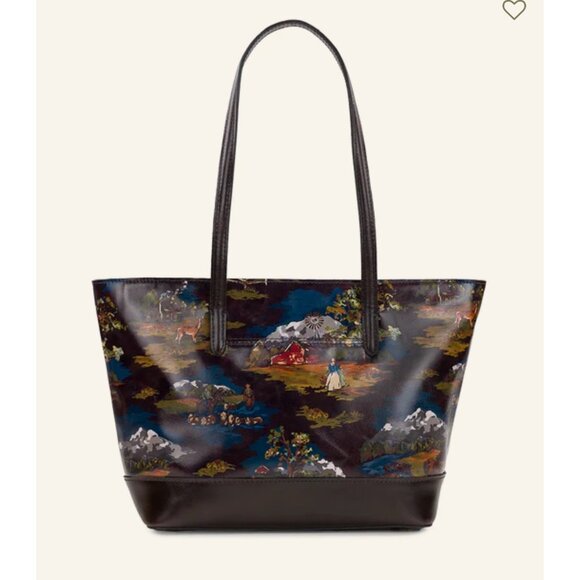 NWOT Patricia Nash Verzi Tote Montana Prairie Skies Leather Handbag With Tassel - Picture 11 of 13